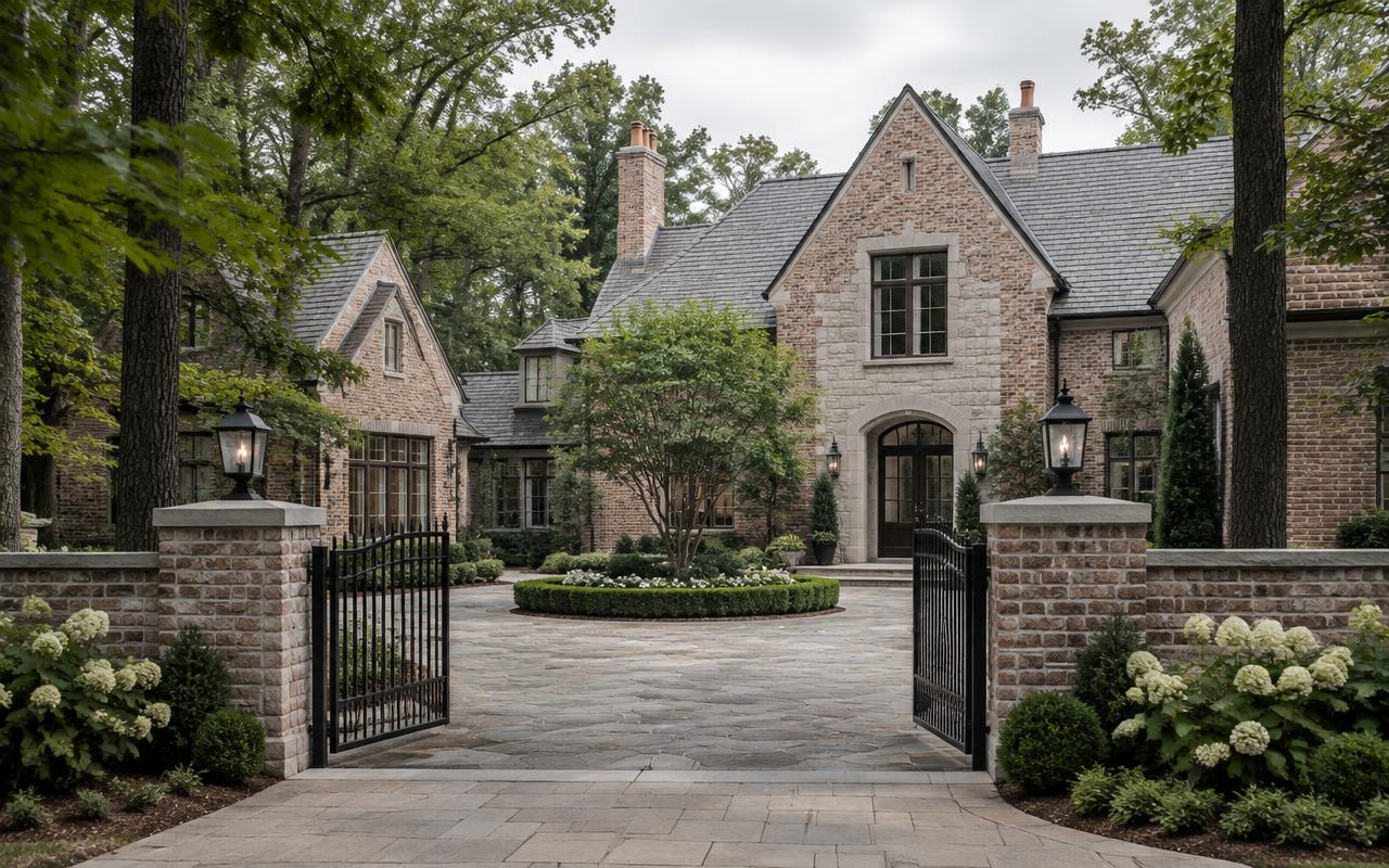 Custom estate home in a wooded Weddington neighborhood