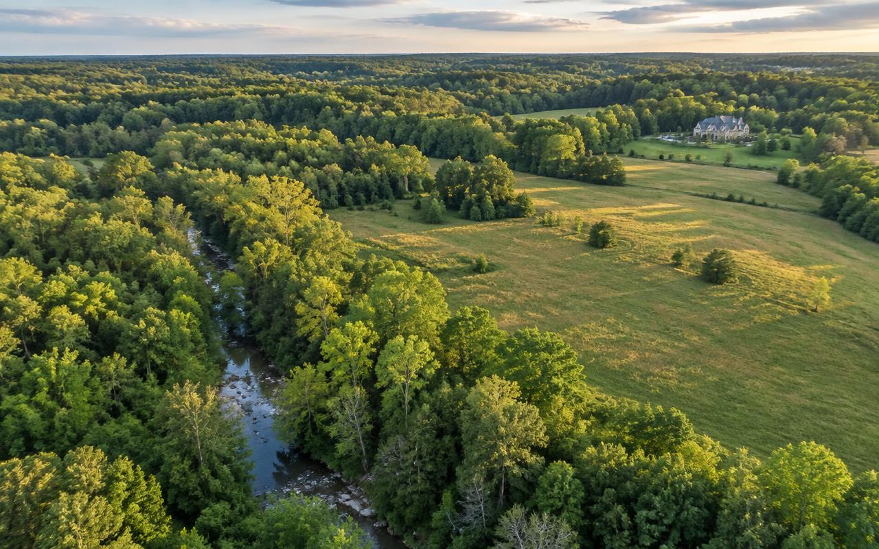 Wooded acreage and estate parcels across Weddington, North Carolina