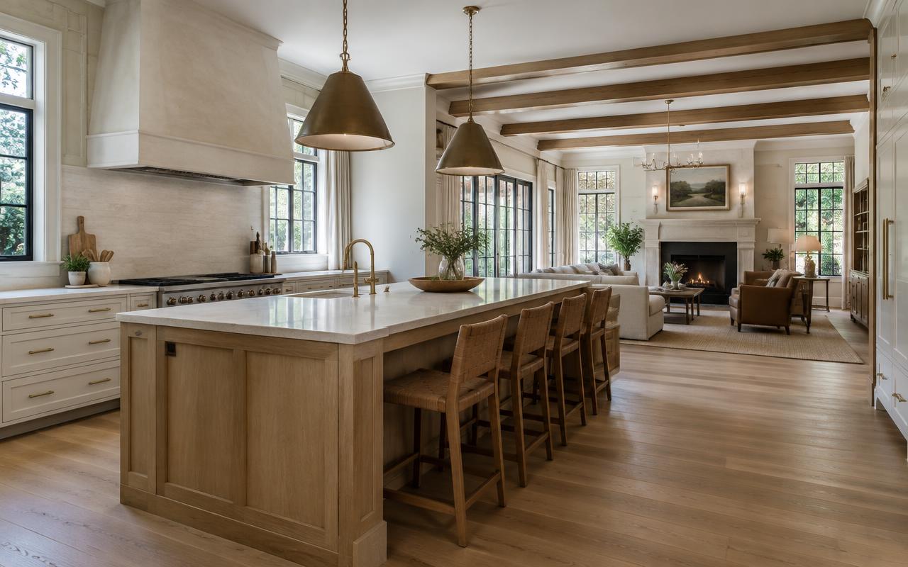 Renovated luxury interior in a Weddington estate home