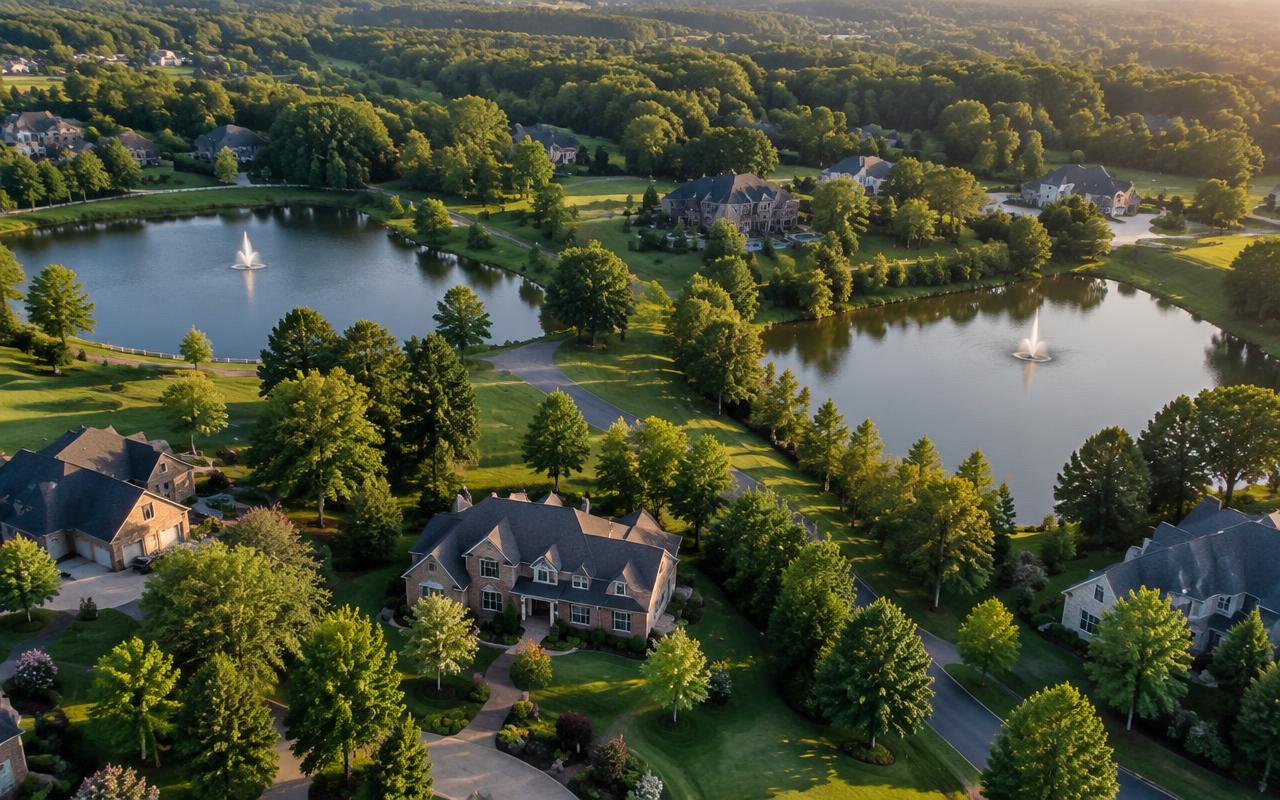 New estate-style architecture in the Weddington area